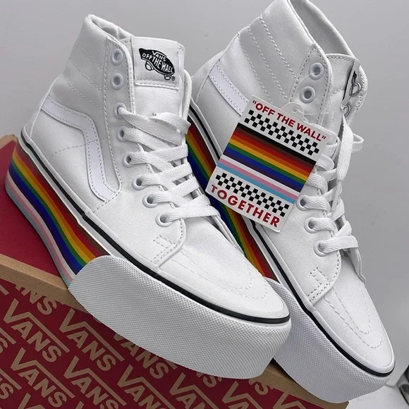 Vans WMNS Sk8-Hi Tapered Pride Rainbow Platform Sneakers 
VN0A7Q5PRNC - Picture 6 of 16